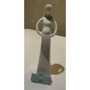 Enesco Circle of Love Cherish Ceramic Figurine Contemporary White 4008020